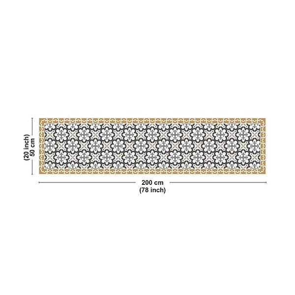 99DECO - Tapis antidérapant - Cassandre - vinyle - int./ext. - Multicolore - 50x200cm - large