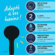 GROHE - Douchette 2 jets Vitalio Start 110 noir mat + Flexible 1750 mm - vignette