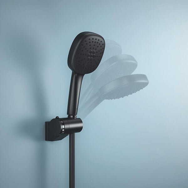 GROHE - Douchette 2 jets Vitalio Comfort 110 noir mat + Flexible 1750 mm - large