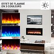 BALDERIA - Cheminée électrique BALDERIA Fiamma 48 - Cheminée encastrable - Noir - vignette