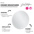 JACOB DELAFON - Miroir LED rond Grands Boulevards 2 trous - vignette