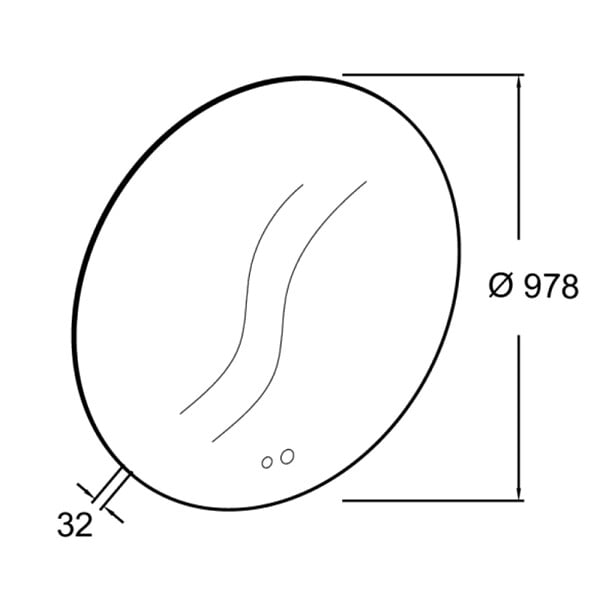 JACOB DELAFON - Miroir LED rond Grands Boulevards 2 trous - large