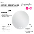 JACOB DELAFON - Miroir LED rond Grands Boulevards 3 trous - vignette