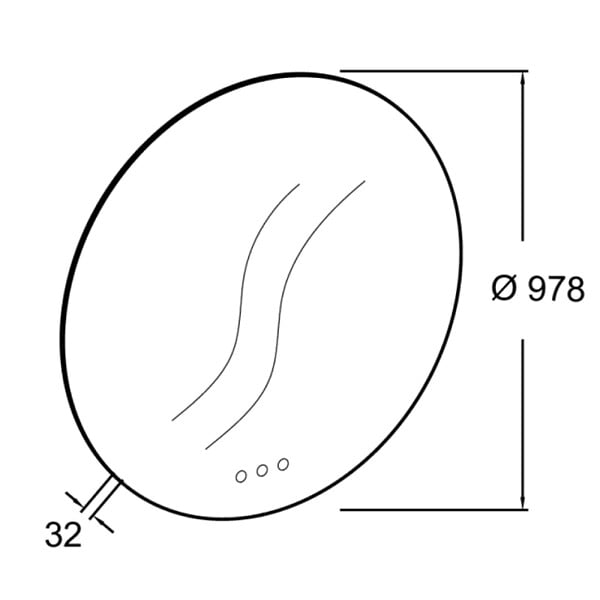 JACOB DELAFON - Miroir LED rond Grands Boulevards 3 trous - large