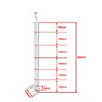 AICA SANITAIRE - Poteau de garde-corps - Pour intérieur et extérieur - Aluminium argenté - Fixation latérale - vignette