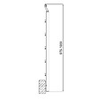 AICA SANITAIRE - Poteau de garde-corps - Pour intérieur et extérieur - Aluminium argenté - Fixation latérale - vignette