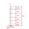 AICA SANITAIRE - Poteau de garde-corps - Pour intérieur et extérieur - Aluminium argenté - Fixation à  plat - vignette