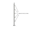 AICA SANITAIRE - Garde-corps avec main courante, 100cm, en acier inoxydable 304, garde-corps avec 5 traverses, pour intérieur et extérieur - vignette