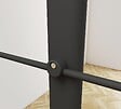 AICA SANITAIRE - Garde-corps - Aluminium Noir - 200cm - Avec 5 traverses et 1 main courante - Pour intérieur et extérieur - Fixation à  plat - vignette