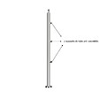 AICA SANITAIRE - Garde-corps avec main courante, 150cm, en acier inoxydable 304, garde-corps avec 3 traverses, pour intérieur et extérieur - vignette