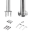 AICA SANITAIRE - Garde-corps avec main courante, 150cm, en acier inoxydable 304, garde-corps avec 3 traverses, pour intérieur et extérieur - vignette