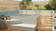 AICA SANITAIRE - Garde-corps avec main courante, 150cm, en acier inoxydable 304, garde-corps avec 3 traverses, pour intérieur et extérieur - vignette