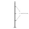 AICA SANITAIRE - Garde-corps 200cm avec main courante, en acier inoxydable 201, pour intérieur et extérieur, garde-corps avec 3 traverses - vignette