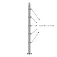 AICA SANITAIRE - Garde-corps 150cm avec main courante, en acier inoxydable 201, pour intérieur et extérieur, garde-corps avec 5 traverses - vignette