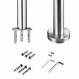 AICA SANITAIRE - Garde-corps 150cm avec main courante, en acier inoxydable 201, pour intérieur et extérieur, garde-corps avec 5 traverses - vignette