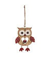 FEERIC LIGHTS & CHRISTMAS - Sujet de Noël à suspendre Hibou ajouré avec grelot H 14 cm - vignette
