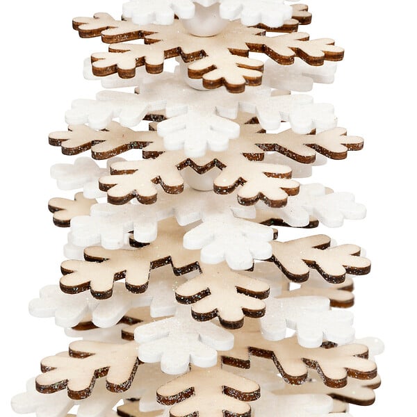 FEERIC LIGHTS & CHRISTMAS - Sapin de Noël en Bois Blanc et Naturel H 46 cm - large