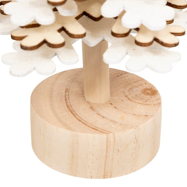 FEERIC LIGHTS & CHRISTMAS - Sapin de Noël en Bois Blanc et Naturel H 46 cm - large