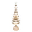 FEERIC LIGHTS & CHRISTMAS - Sapin de Noël en Bois Blanc et Naturel H 36 cm - vignette