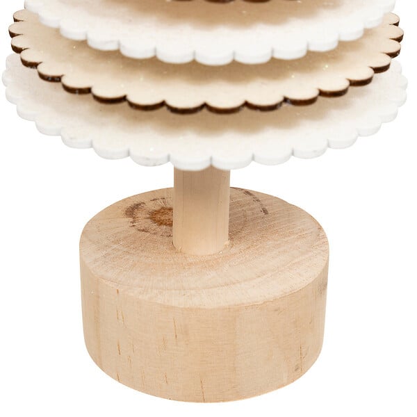 FEERIC LIGHTS & CHRISTMAS - Sapin de Noël en Bois Blanc et Naturel H 36 cm - large
