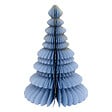 FEERIC LIGHTS & CHRISTMAS - Sapin de Noël en papier plié Bleu liseré Doré H 30 cm - vignette