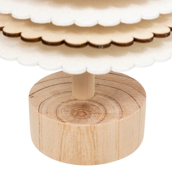 FEERIC LIGHTS & CHRISTMAS - Sapin de Noël en Bois Blanc et Naturel H 46 cm - large