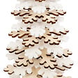 FEERIC LIGHTS & CHRISTMAS - Sapin de Noël en Bois Blanc et Naturel H 36 cm - vignette