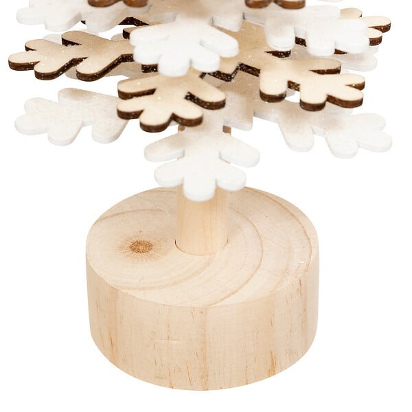 FEERIC LIGHTS & CHRISTMAS - Sapin de Noël en Bois Blanc et Naturel H 36 cm - large