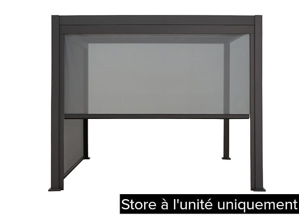 HESPERIDE - Store pour pergola côté 4 m Graphite - Hespéride - large