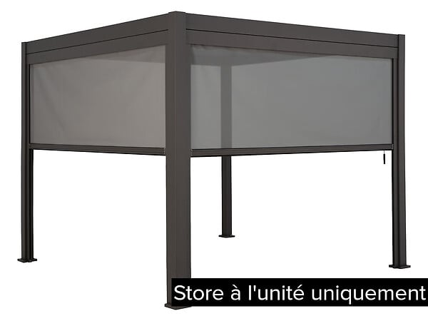 HESPERIDE - Store pour pergola côté 4 m Graphite - Hespéride - large