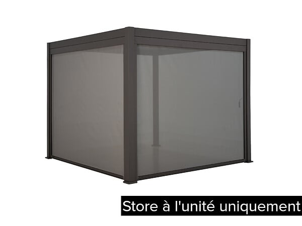 HESPERIDE - Store pour pergola côté 4 m Graphite - Hespéride - large
