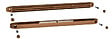 ANJOS - Kit entrée d'air autoréglable VM-G30CEA 30m³ ANJOS Déflecteur+régulateur+4 vis+4 cache vis - Chêne foncé - 0807C.FONCE - vignette