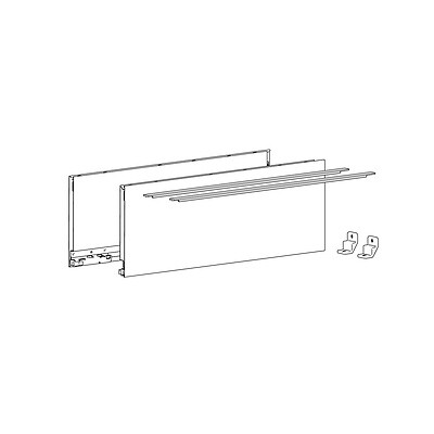 HETTICH - Profilé latéral de tiroir AvanTech YOU, hauteur 187 mm x NL 350 mm, Anthracite, gauche et droite - HETTICH - 9353441 - large