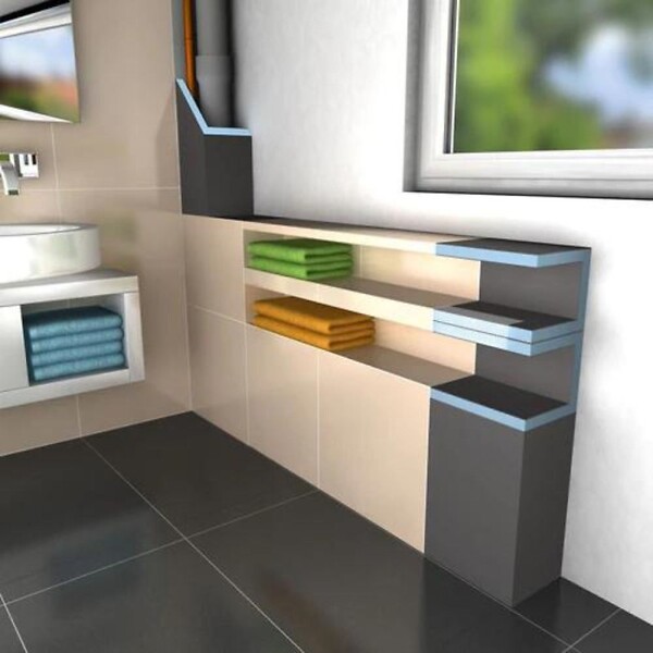 WEDI - Coffre d'habillage Mensolo L 250 x 30 x 30 + colle 320 - large