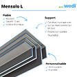 WEDI - Coffre d'habillage Mensolo L 250 x 30 x 30 + colle 320 - vignette
