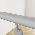 AICA SANITAIRE - Garde-corps - Intérieur et extérieur - Aluminium argenté - Avec 5 traverses et 1 main courante - 150cm - Rampe d'escalier pose à plat - vignette