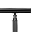 AICA SANITAIRE - Garde-corps 100cm noir, 1 main courante, sans traverses, inox 201, intérieur et extérieur, design moderne - kit complet - vignette