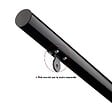 AICA SANITAIRE - Garde-corps 150cm noir, 1 main courante, sans traverses, inox 201, intérieur et extérieur, design moderne - kit complet - vignette