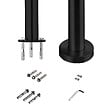 AICA SANITAIRE - Garde-corps 150cm noir, 1 main courante, sans traverses, inox 201, intérieur et extérieur, design moderne - kit complet - vignette
