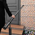 AICA SANITAIRE - Garde-corps 100cm noir, 1 main courante et 1 poteau, inox 201, réglable 0-145°, pour entrée de jardin ou de maison - kit complet - vignette
