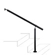 AICA SANITAIRE - Garde-corps 150cm noir, 1 main courante et 1 poteau, inox 201, réglable 0-145°, pour entrée de jardin ou de maison - kit complet - vignette