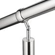 AICA SANITAIRE - Garde-corps 150cm argenté, 1 main courante et 1 poteau, inox 201, réglable 0-145°, pour entrée de jardin ou de maison - kit complet - vignette
