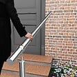 AICA SANITAIRE - Garde-corps 150cm argenté, 1 main courante et 1 poteau, inox 201, réglable 0-145°, pour entrée de jardin ou de maison - kit complet - vignette