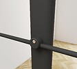 AICA SANITAIRE - Garde-corps - Aluminium Noir - 150cm - Avec 5 traverses et 1 main courante - Intérieur et extérieur - Rampe d'escalier pose à plat - vignette