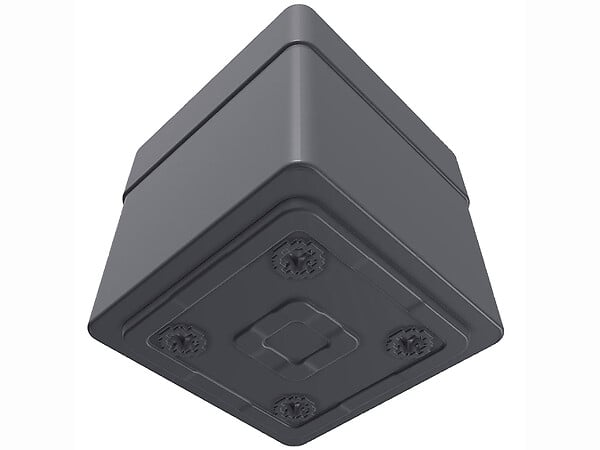 EDA - Pot de fleur carré Carel gris anthracite 39 x 39 x 39 cm - Eda - large