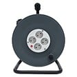 ZENITECH - Enrouleur H05VV-F 4 prises 25m 3G1,5 + coupe-circuit + support - Zenitech - vignette