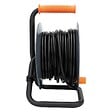 ZENITECH - Enrouleur H05VV-F 4 prises 3G1mm² 25m + coupe-circuit + support - Zenitech - vignette