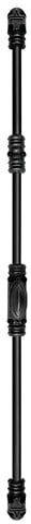 ROLLINGER - Crémone rustique fonctionnelle ROLLINGER + sachet d'accessoires pour tringle 16x5 - Noir - CRF165BT5EN - large