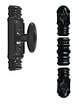 ROLLINGER - Fausse crémone ROLLINGER rustique noire - Bouton n°6 - Pour tringle 16 x 8 - CRD168BT6BV - vignette