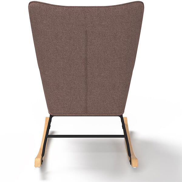 ID MARKET - Fauteuil scandinave IVAR en tissu à bascule patchwork multicouleurs - large